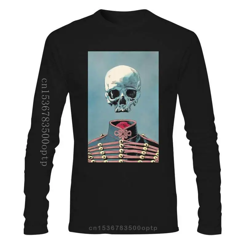 

New Skull General T-Shirt Skeleton Military Colonel Captain Tee Napoleon War Digital Printed Tee Shirt