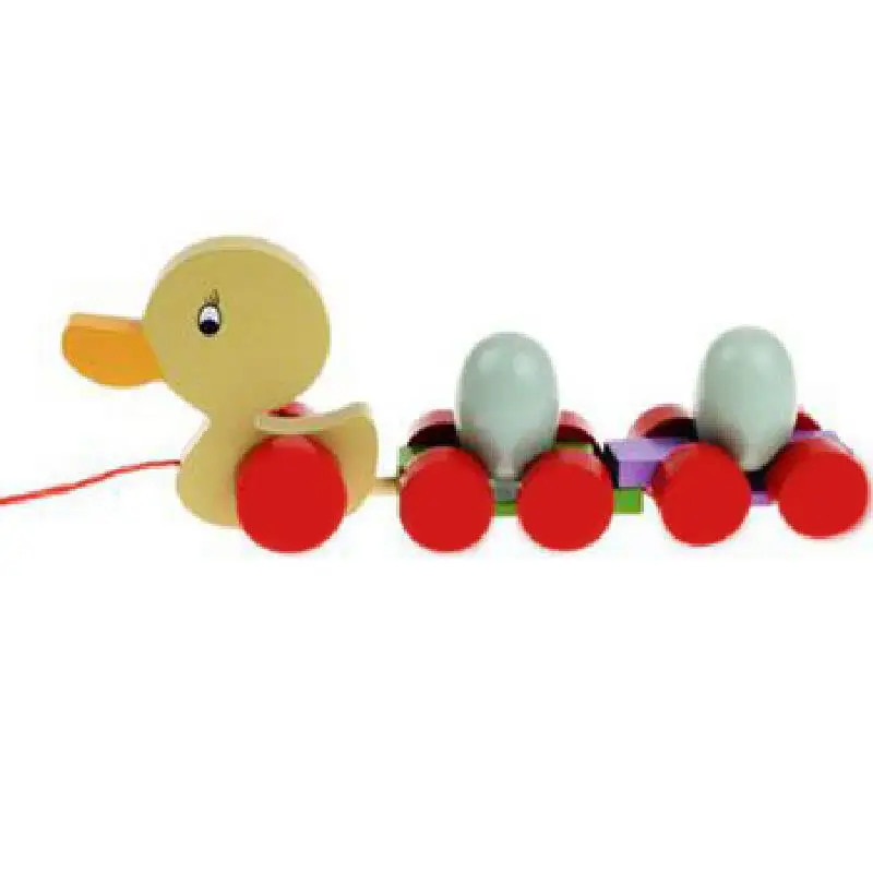 Детская игрушка деревянная для детей 1 шт. креативная курицы утенка трейлер