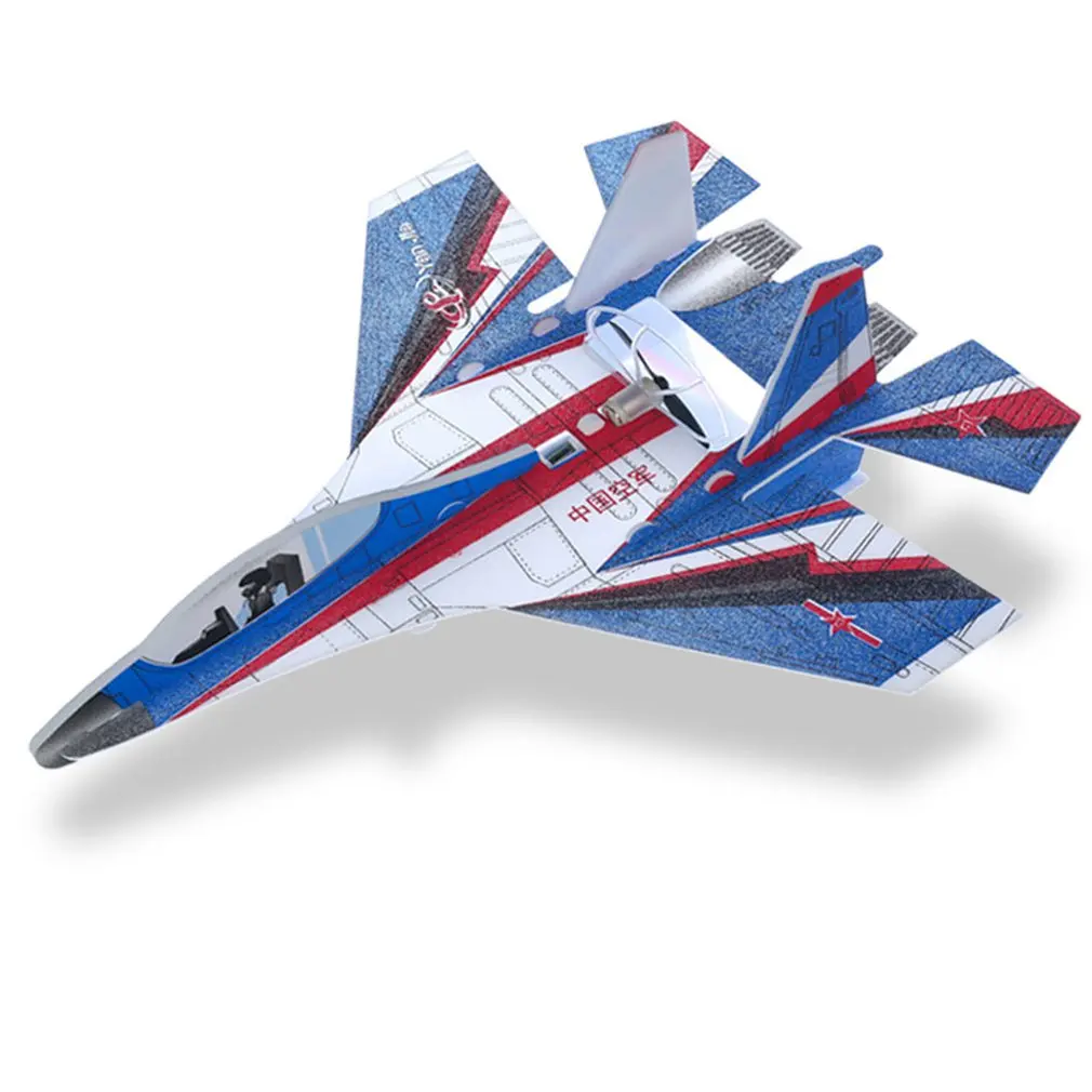 

Foam electric aircraft model aircraft fall resistant gyro diy children's toy charging usb outdoor hand throw glider model