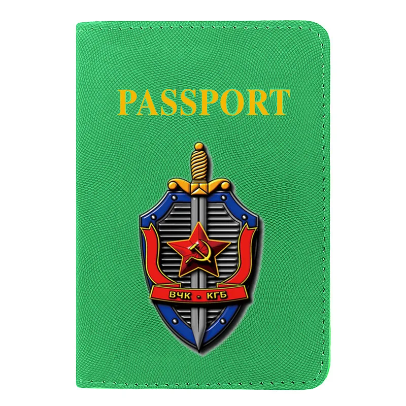 

Personalized Soviet Intelligence Service KGB Printing Classic Men Women Leather Travel Passport Cover