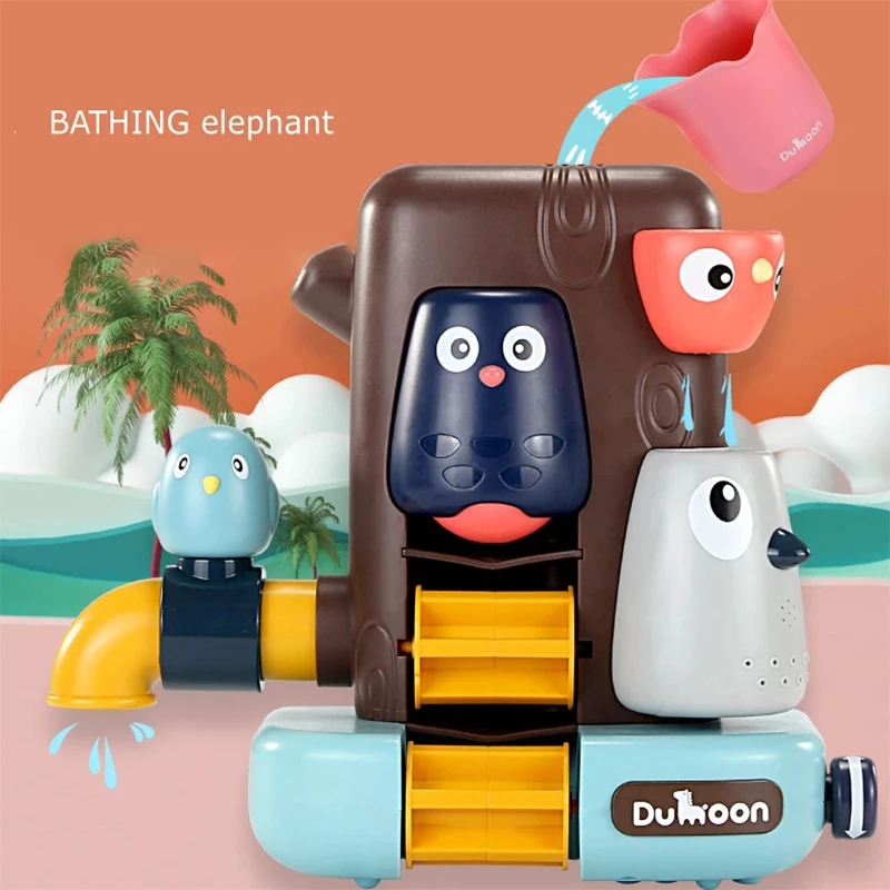 

2021 Newest Dropshipping Bathroom Toys Pipeline Water Spray Shower Game Bird Mushroom Toy for Children Swimming Kids Toy Gift