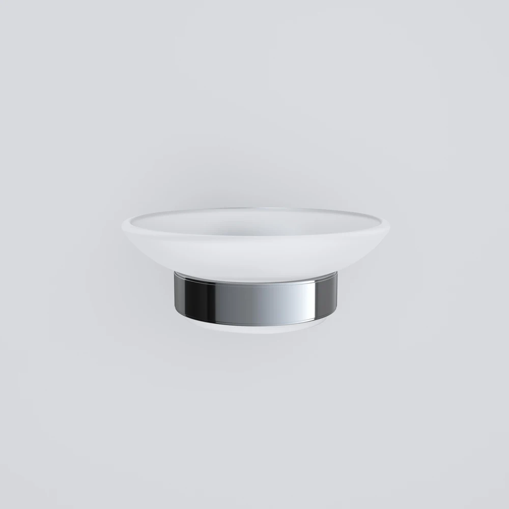 Стеклянная мыльница с настенным держателем Sense L A7434200 хром | Обустройство дома