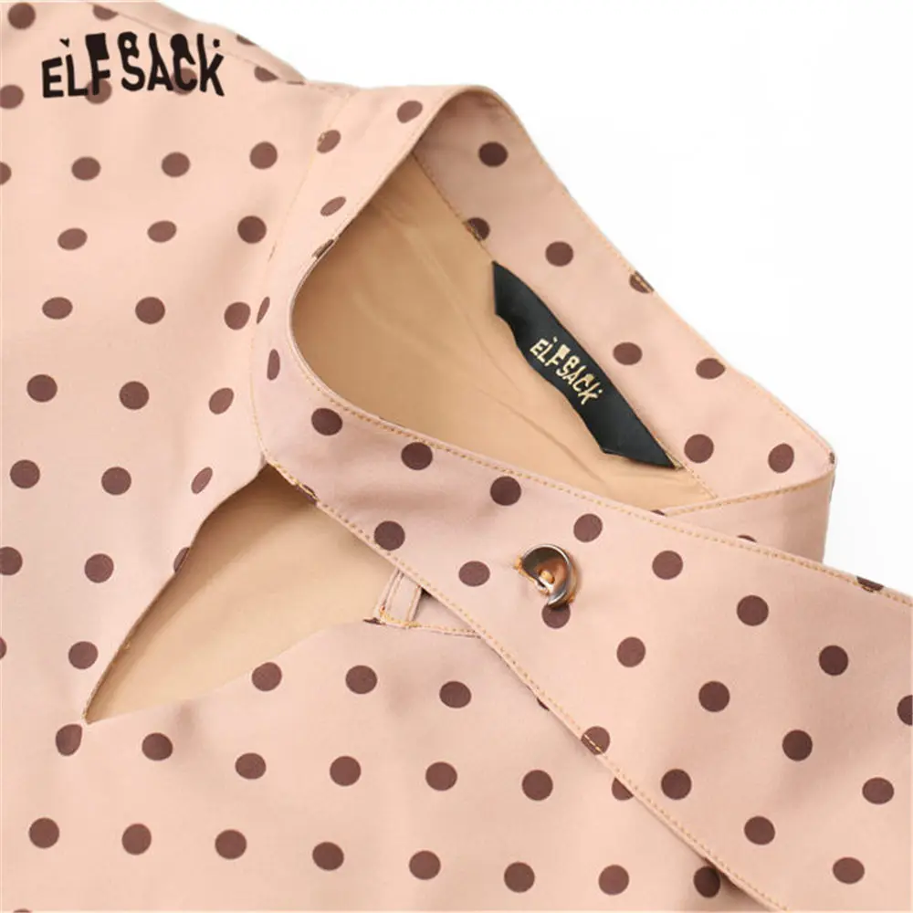 Женское винтажное Повседневное платье ELFSACK абрикосовое ТРАПЕЦИЕВИДНОЕ ПЛАТЬЕ в