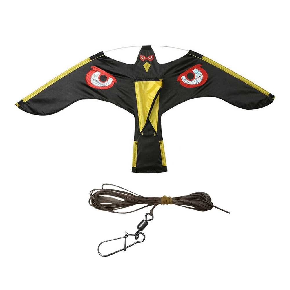 Black Flying Hawk Kite Bird Scarer For Garden Scarecrow Yard House Home Decor Singer | Repellents