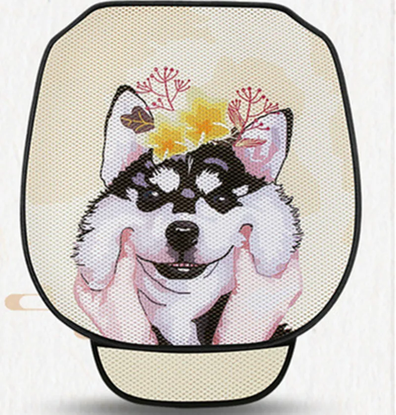 

High Quality 3D Breathable Mesh Cute Dog Car Protective Seat Cover Car Interior Decoration Seat Cushion