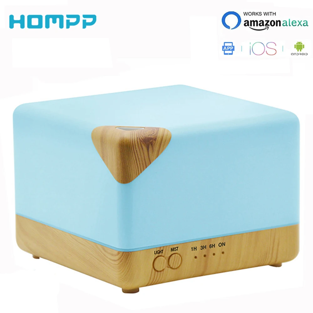 WIFI APP Smart Essential Oil Diffuser,Premium 3In1 Ultrasonic Aromatherapy Oil Vaporizer Humidifier,Timer and Auto-Off 700ml