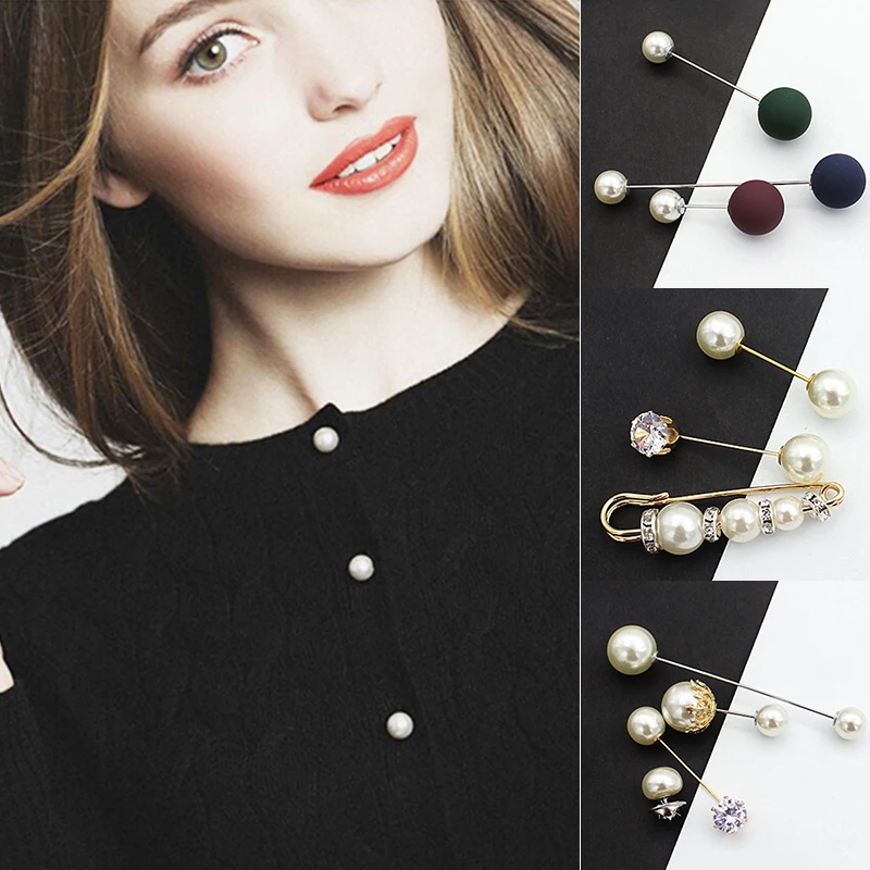 Женская Брошь с перламутровыми застежками украшение для одежды свитер костюм
