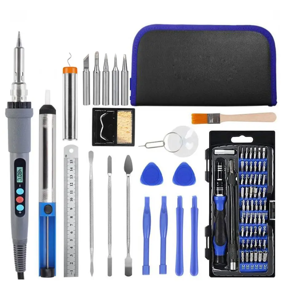 Набор паяльников 110 В 220 с насосом для распайки инструмент сварки проволоки 60 в 1