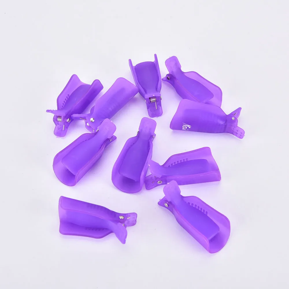 

10Pcs Professional Reusable Nail Art Soak Off Cap Clip UV Gel Polish Remover Wrap Accessories DIY Manicure Care Tools