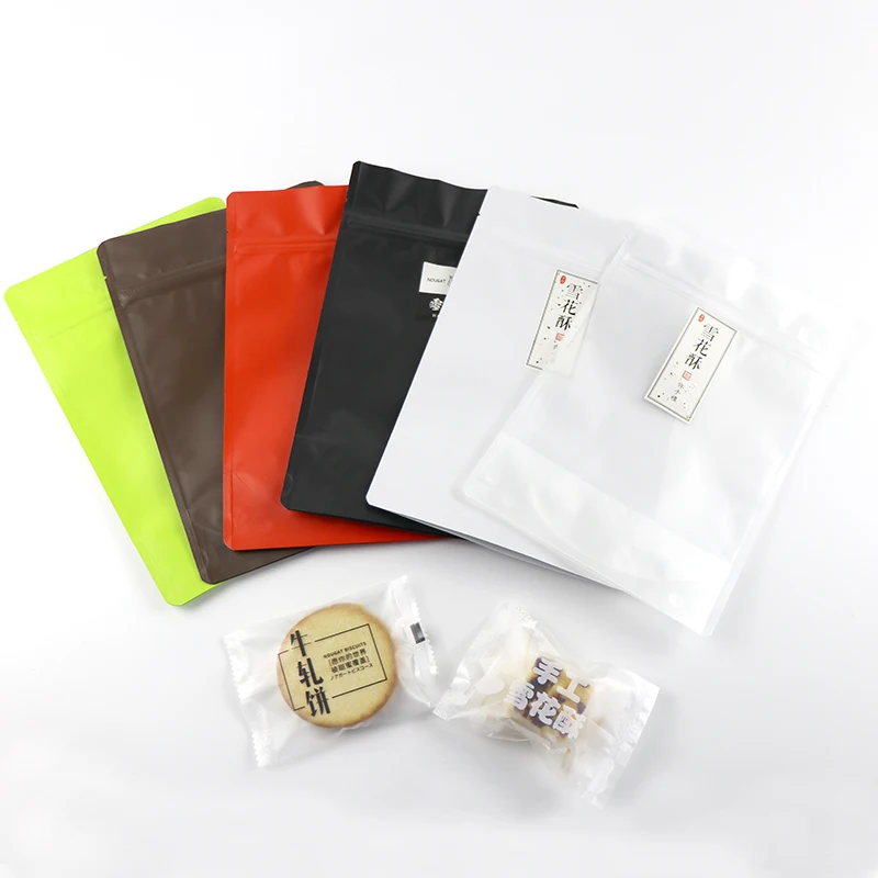 Матовая черный белый розовый цвет Алюминий Фольга упаковочный пакет дой-Пак Еда