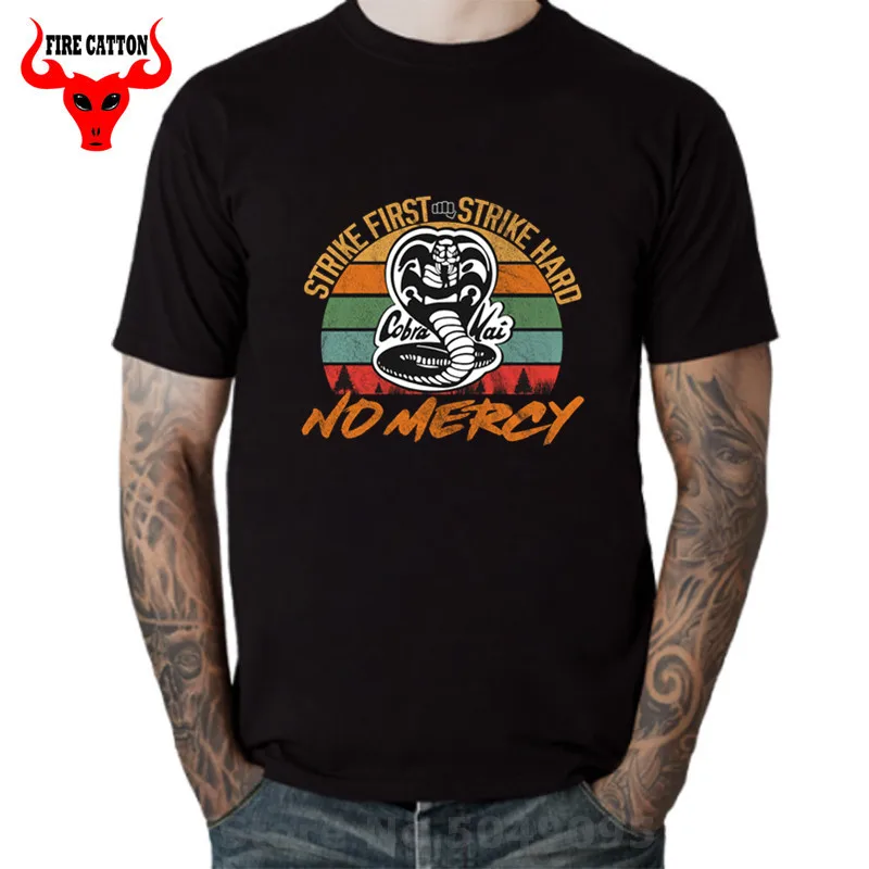 2020 винтажные футболки Кобра Кай мужские ретро для первого забастовки хард нет