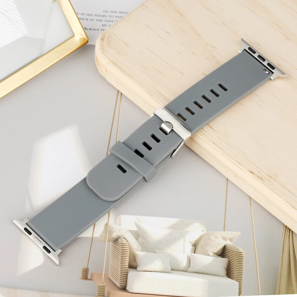 Ремешок силиконовый для Apple Watch Series 1/2/3/4 38/42 мм | Наручные часы