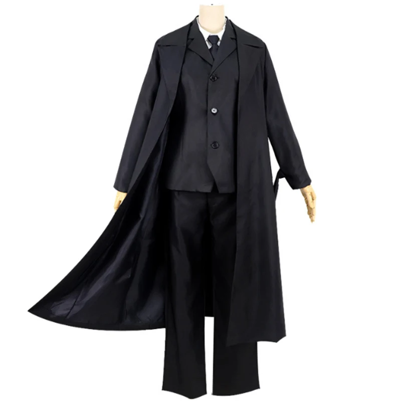Costume Аниме Comic Stray Dogs Косплей костюмы dazai osamu костюмы для праздника костюмы униформа Мужская черная одежда пальто, костюмы мультфильм косплей - Цвет: Costume