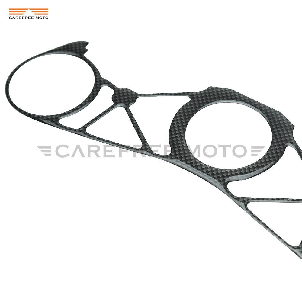 Мотоцикл углеродного волокна шаблон Топ тройной зажим хомут стикер чехол для YAMAHA