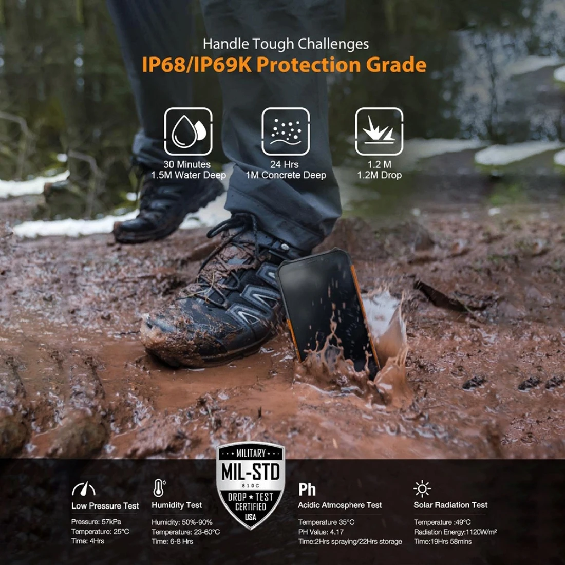 Смартфон Ulefone Armor X5 защищенный 3 + 32 ГБ 5000 мА ч экран 5 дюйма Android 9 0 Восьмиядерный