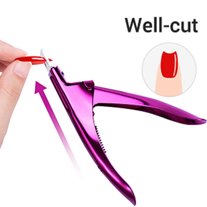 5'' Art Edge Cutter Gel UV Acrylic Nail Clipper Fake Trimmer Tip Manicure Tool Scissor artificial Pedicure Rose