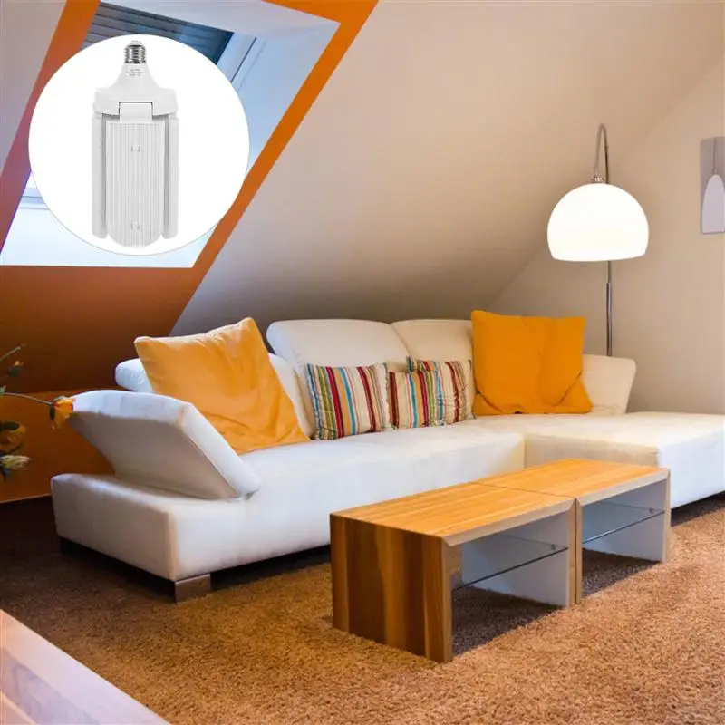 

1pc 4-leaf Folding Highlight LED Light Garage Lamp Energy Saving Lamp for Office Garage