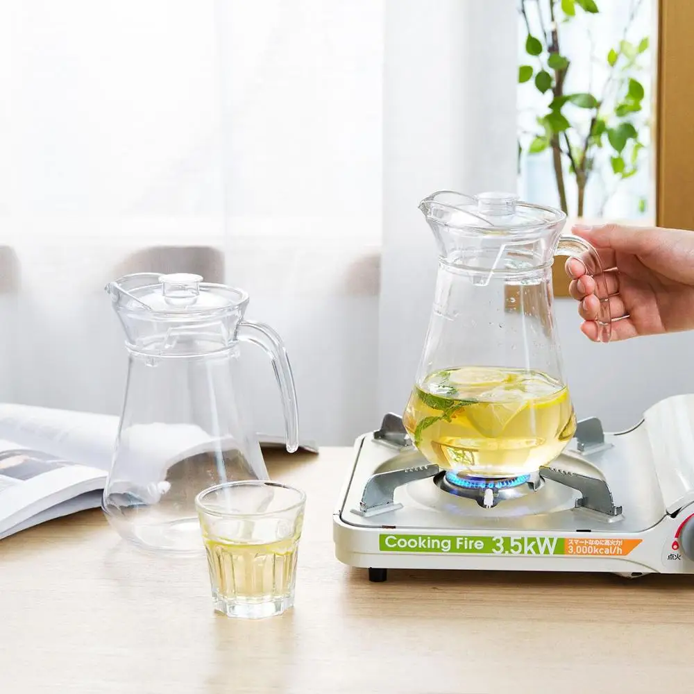 Термостойкий стеклянный чайник большой емкости 1 5 л для воды бытовая бутылка