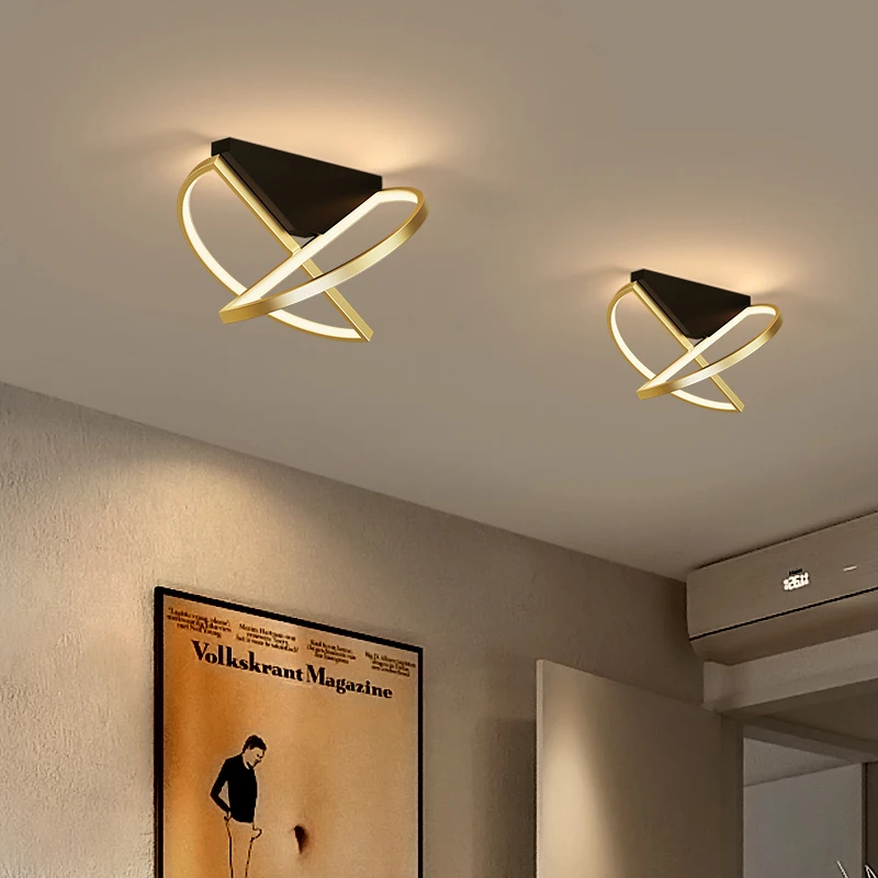 

Modern LED Ceiling Lights Minimalist Aisle Lamp Black White Balcony Lighting Home Hall Indoor Lamp Luminaria Fixture