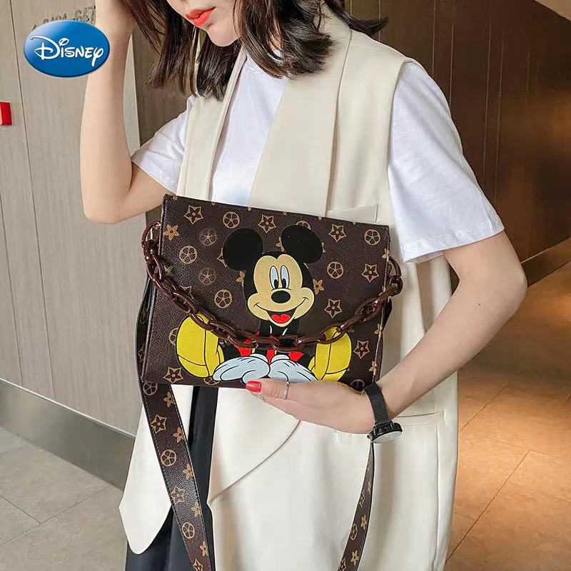 

New Disney Cartoon Print Woman Shoulder Bag Messenger Bag High Quality Handbag Shopping Bag Luxury Female Bag Designer Handbag