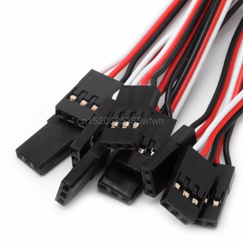 

10Pcs 20cm Male to Male Quadcopter Futaba Servo Extension Lead JR Wire Cable Drop shipping