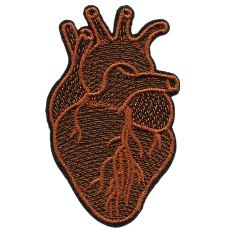 Большие байкерские нашивки в стиле панк с изображением черепа сердца дешевые 3D