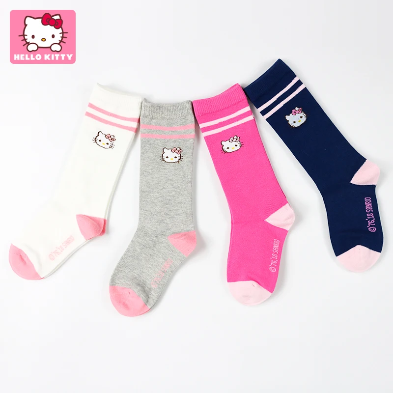 

Hello Kitty girls' stockings Spring/summer Babies Children's middle stockings Children's cotton socks cartoon half leg socks