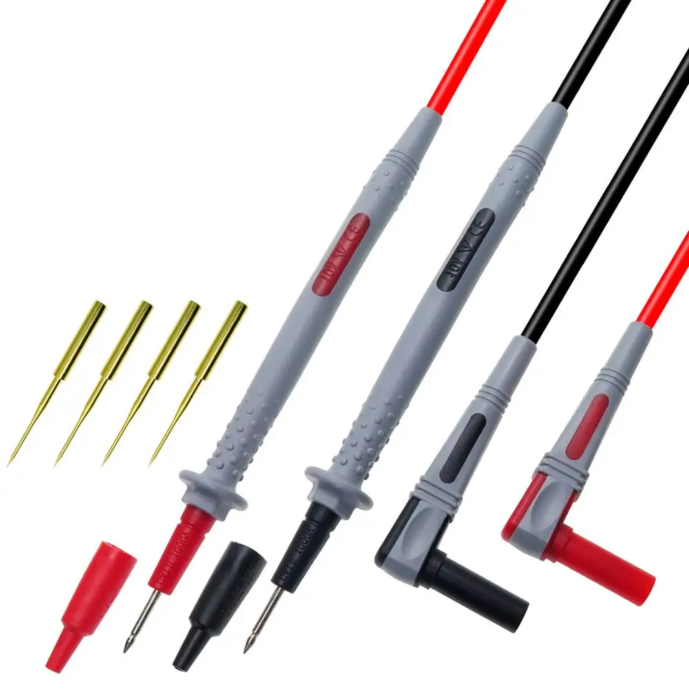 

Cleqee P1505B 1000 В/10 А 150 см универсальная Двойная силиконовая пленка с острым игольчатым щупом для мультиметра тестовый провод для цифрового мультиметра