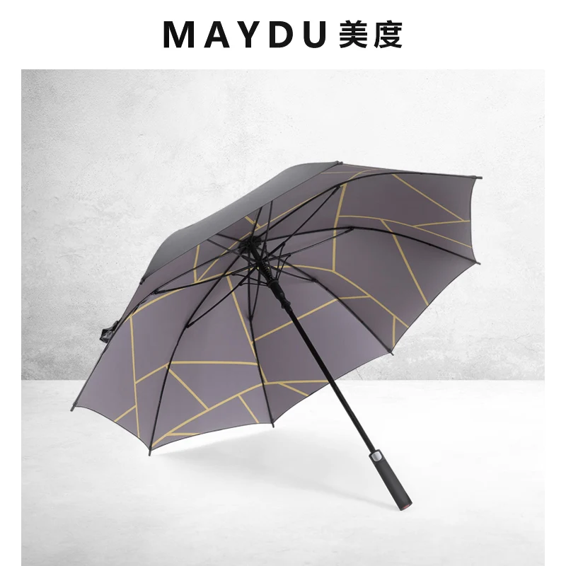 

Автоматический прочный зонт, модный ветрозащитный роскошный уличный Зонт с длинной ручкой, большой автоматический зонт от дождя для пляжа, ...