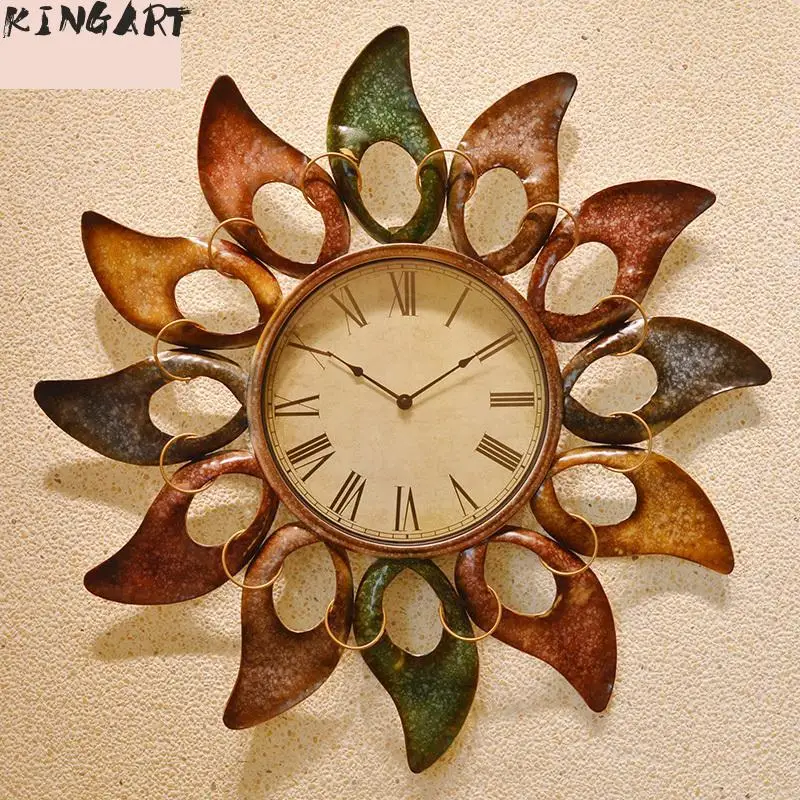 76 см большие ретро цифровые металлические настенные часы домашний декор