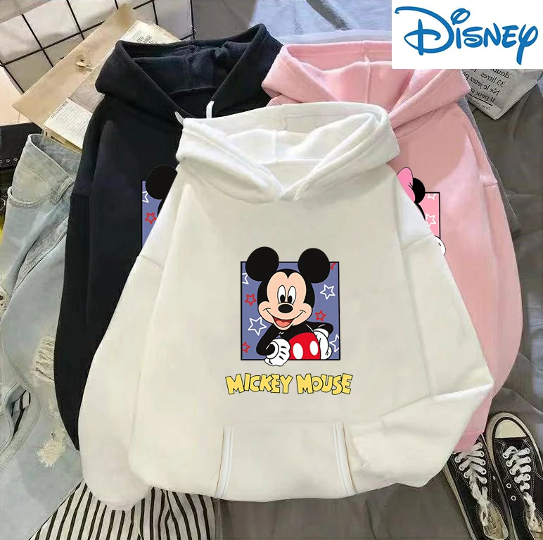 

Женская толстовка с капюшоном и принтом Микки Мауса