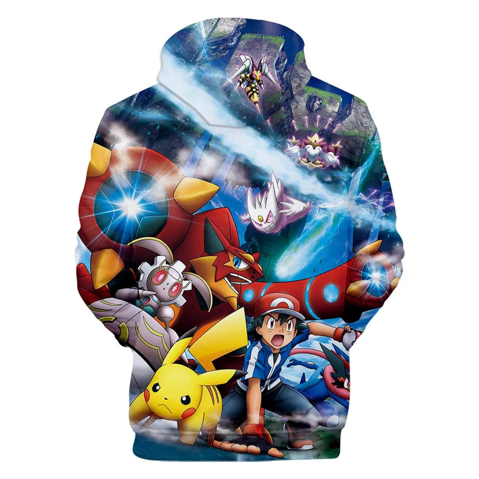 3-20 Years Hoodies Pokemon Umbreon Pikachu 3D Printed Hoodie Boys Girls Harajuku Sweatshirt Streetwear Jacket Coat Kids Clothes