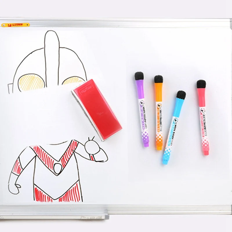 8 расцветок набор со стирающимися чернилами Магнитная Адсорбция указка кончик