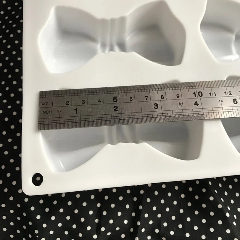 Форма для мыла в виде галстука-бабочки SJ с 6 картриджами круглая силиконовая