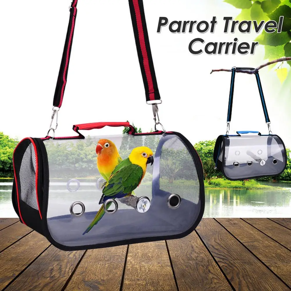 

Outdoor Bird Transport Cage Transparent Bird Travel Carrier Bag Breathable Space Parrot Go Out Backpack Bird Parrot Travel Bag