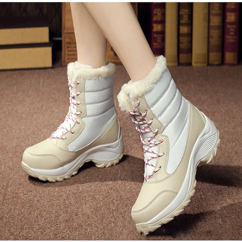 Женские зимние ботинки водонепроницаемые Нескользящие для родителей и детей