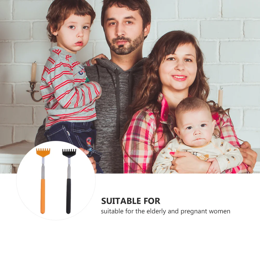 

2Pcs Back Scratcher Tool Extendable Stainless Steel Itch Relief Tool