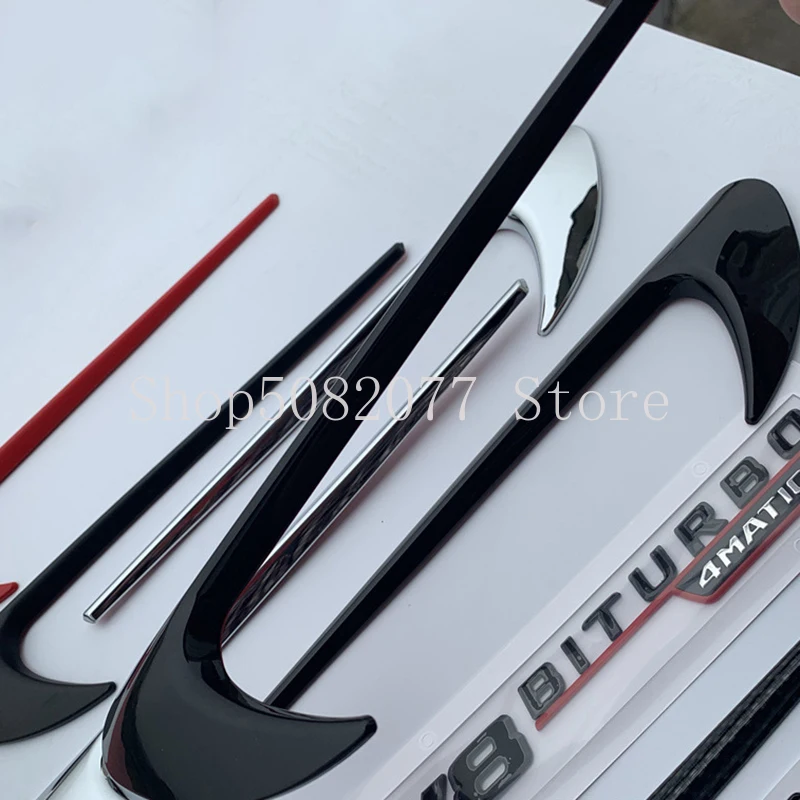 Vent Fender отделка эмблемы лезвие логотип V8 BITURBO 4matic + для Mercedes Benz AMG C200 C300 E300 E400 W213