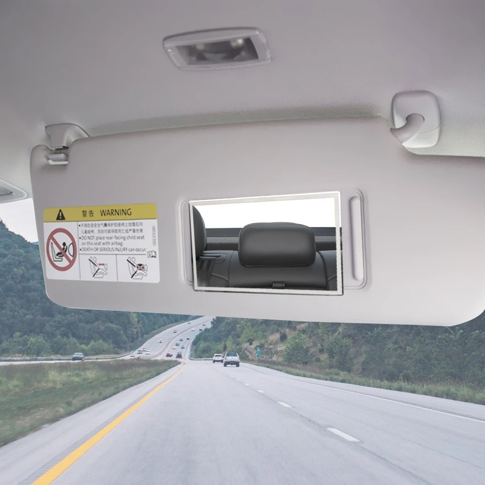 

Universal Car Interior Mirror Car-styling Stainless Steel Auto Sun-Shading Visor HD Mirrors Portable Car Makeup Mirror