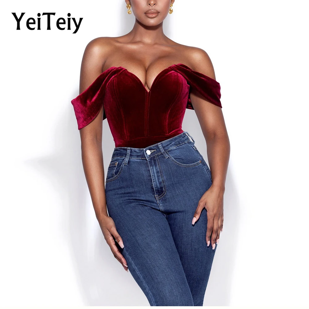 

Женский сексуальный комбинезон Yeiteiy с глубоким V-образным вырезом, без рукавов, без бретелек, на молнии сзади, лето 2021, Женская Повседневная с...