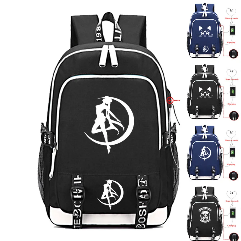 

Мультяшная красивая девушка внешний дизайн USB Перезаряжаемый рюкзак для путешествий