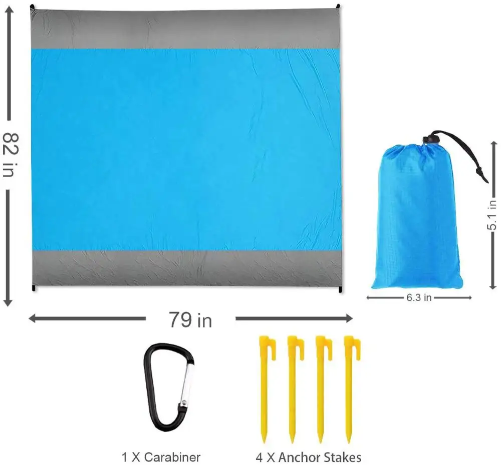 Портативное пляжное одеяло коврик для пикника сна водонепроницаемый кемпинга