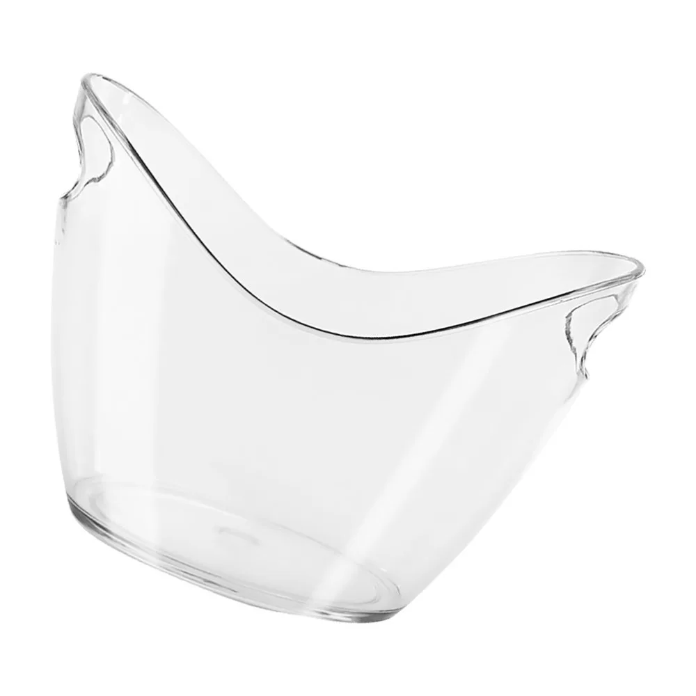 

1PC Gold Ingot-shaped Beer Bucket Simple Transparent Ice Bucket Red Bucket