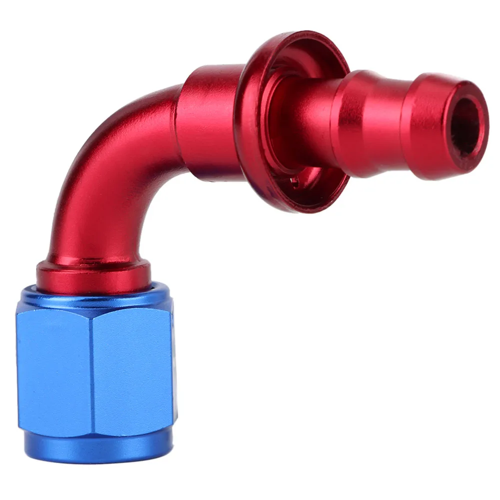 

AN6 90 Degree Push On Twist Lock Oil Gas Fuel Line Hose End Male Fitting