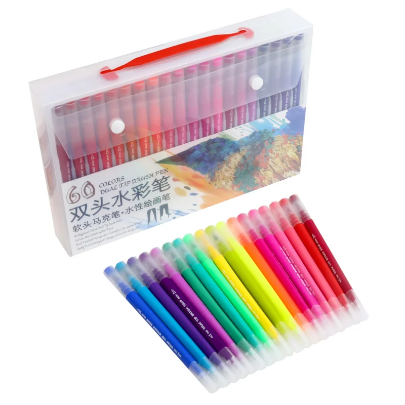 120 цветов кисть с двойным наконечником художественные маркеры ручка для взрослых