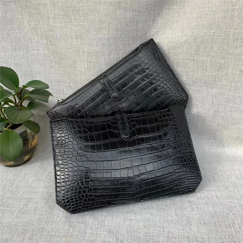 Аутентичные экзотические крокодиловой кожи живота Для Мужчин's Бизнес женские