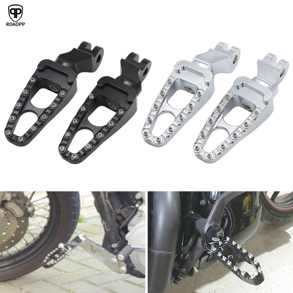 

ROAOPP Motorcycle CNC FootRest Footpegs Foot Pegs Pedals Aluminum For Triumph 01-15 Bonneville T100 T900 04-15 Trunxon 1200