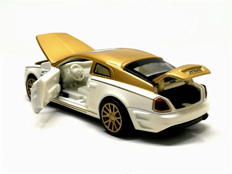 Scale 1:32 Rolls Wraith Alloy Car Diecast Model Light Sound Pull Back High Simulation Toys For Children Collection |
