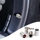 4 шт., алюминиевые колпачки для клапанов автомобильных шин