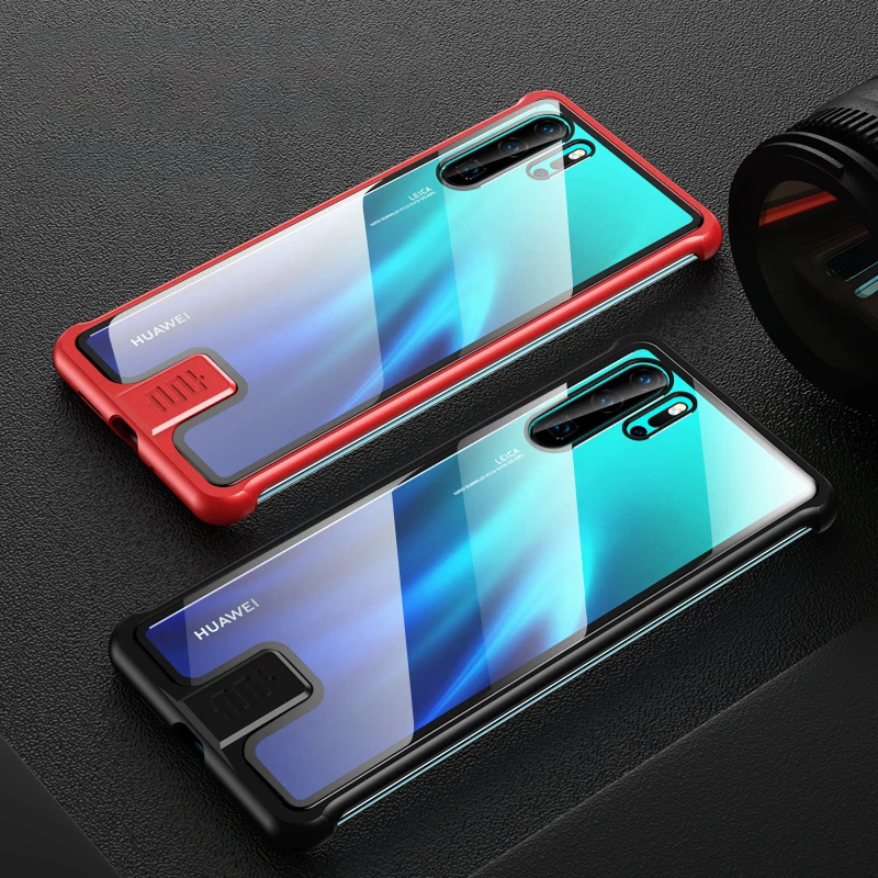 Luxury Metal Tempered Glass Phone Case For Huawei Mate 10 20 30 Lite P20 P30 Pro P Smart Z 2019 Push-pull Protective Cover Coque |